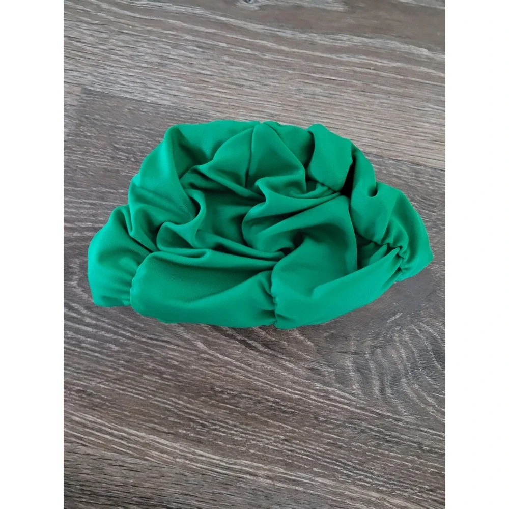 Gymboree Green Ruffled Floral Swim Cap Headband Baby Girl 6- 12 Months 2015 #2